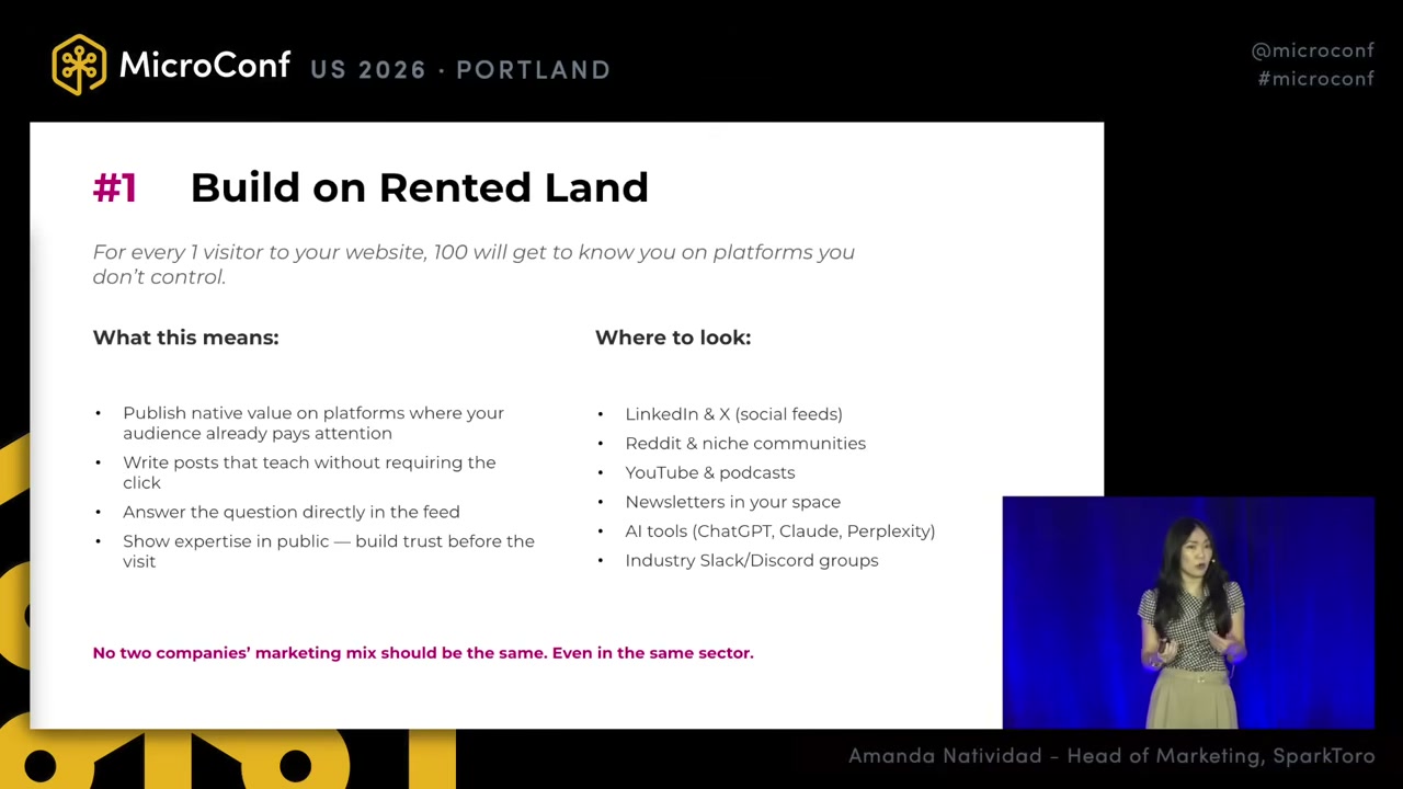 #1 Build on Rented Land: for every 1 visitor to your website, 100 will get to know you on platforms you don’t control